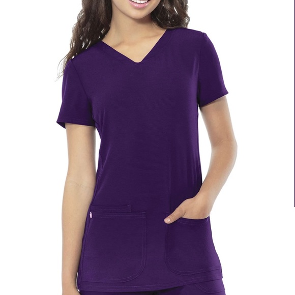 NWT Heartsoul purple scrub top - Picture 7 of 7